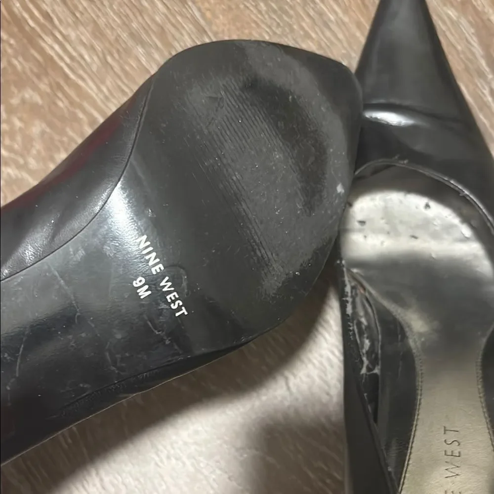 Nine West Black Heels Sleek Pointed-Toe Design